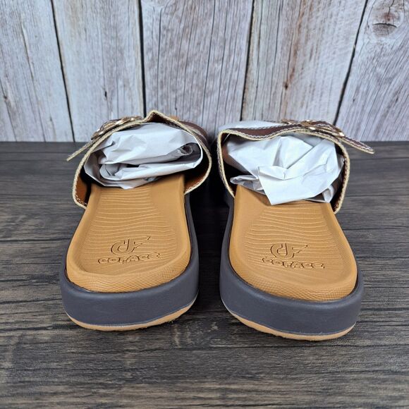 COFACE Dual Strap Orthotic Slides Sandals Women's Sz 11 Brown (VGC) - Picture 4 of 7